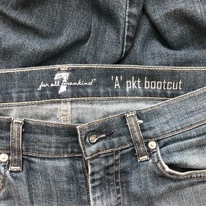 7 for all mankind men's jeans 'A' pkt bootcut w30